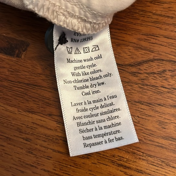 Everlane Organic Straight-leg pants, “pumice”/off-white, size 0 - Picture 6 of 6